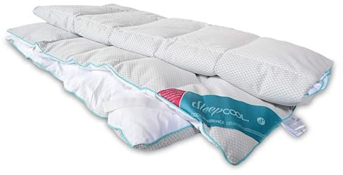 SleepCOOL Temperaturregulierende Matratzenauflage 140x200cm COOL.XPERIENCE - Leichter Kühleffekt, Weniger Schwitzen, Weniger Frieren, Besser Schlafen, Angenehmes Schlafklima
