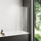 Meykoers Duschabtrennung 80x140cm Duschwand für Badewanne, 180°Single Faltbar Duschwand Badewannenaufsatz mit 6mm Nano Easy Clean Glas