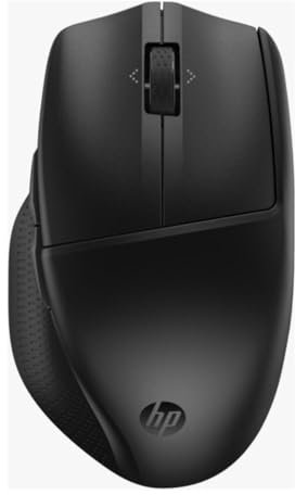 HP 480 Komfort-Maus, Bluetooth 5.3-Verbindung, optischer Sensor mit 4000 DPI, 6 programmierbare Tasten, Neigungsrad, Akkulaufzeit bis zu 10 Monate, Windows 10, 11 und MacOS, Schwarz