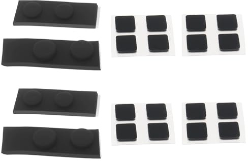OTOTEC 2 set skruvhål gummi dammskydd pluggkonsol främre bak skruv gummi fötter skydd kompatibel med Nintendo 3DS XL LL svart