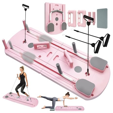 Set di macchine per pilates Reformer e attrezzatura per pilates, kit portatile 4 in 1 per pilates a casa con fasce di resistenza per addominali, sistema di allenamento completo Better Me per donne
