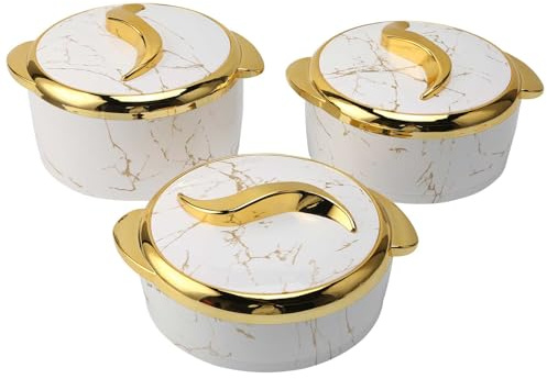 ShkitAelling Lot de 3 récipients alimentaires thermiques - Isolation à double paroi pour une rétention optimale de la température - Avec couvercles assortis - Pour soupes, ragoûts et plats principaux