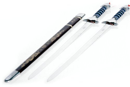Tiger Claw Twin Straight Swords - Wushu Practice