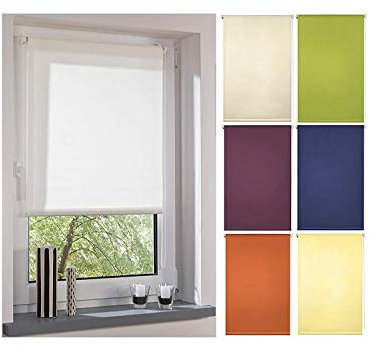 Garduna FIX Tageslicht-Rollo # brombeer 45cm # Smartfix - Klemmfix - ohne Bohren - viele Farben & Größen- lichtdurchlässig/Sichtschutz