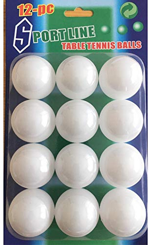 JL Supplies JS1483 Plain White Unbranded Table Tennis Balls PING Pong,12 Pack