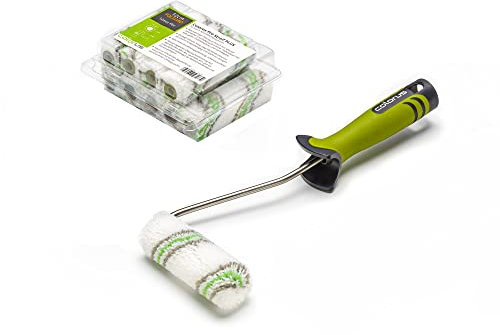 10 x Colorus Pro Streif Heizkörperwalze Heizkörperrolle Farbwalze 12mm Flor 10cm + Farbrollerbügel 29cm 2K