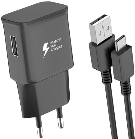 Ladekabel USB C Kompatibel mit Samsung Galaxy S23 S22 S21 S20 FE S10 5g S10e 10+ S9 S8 Plus A71 A70 A51 A50 A40 A35 A32 A26 A25 A22 A17 A16 A15 A13 A12 Ladegerät Typ-C Adaptive Fast Charging EP-TA20