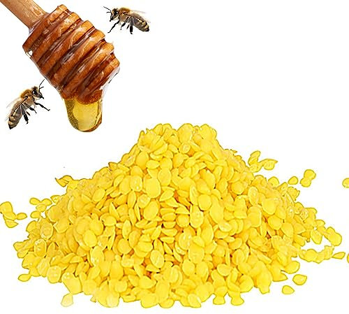 Bodyplus 1 kg Beeswax Pellets, All-Natural Beeswax Pastilles for Ointments, Cosmetics, Soaps, Beeswax Towels, Candle Making and Caring for Leather and Wood - DIY Beeswax Pellets