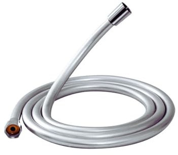JGR SELECT Manguera Ducha - Flexo Ducha Universal - Apta para Todas las Duchas - Color Plata, Flexible, PVC (Plateado - 150cm)