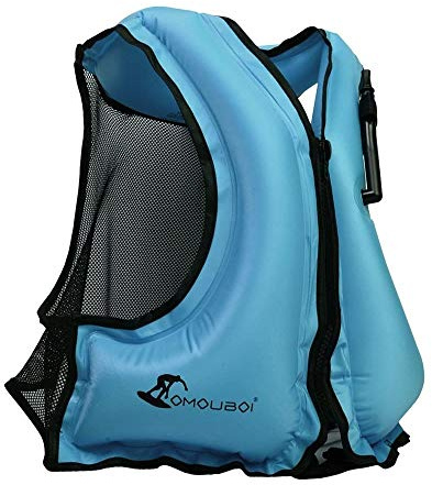 VENNERLI Inflatable Jacket Swimming Vest Kayak Fishing Snorkelling Buoyancy Jacket Swimming Jacket Brightly Coloured Vest Suitable for Water Sports for Adults (Blue)