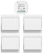 Cerhot 230V Tuya WiFi Smart Switch, Funk Lichtschalter Set, Funkschalter Batterielose, Funk Schalter, Fernbedienungsschalter, Funk-Lichtschalter für Heimbeleuchtungskörper (EU 1Gang 4V1 WiFi+RF433)