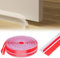 wordmouk T Shaped Draft Excluder Door Seal Strip 35 mm x 6 m Silicone Door Bottom Weather Stripping Sealing Tape Self Adhesive Insulation Frame Draught Stopper Windproof for Window and Door Gaps