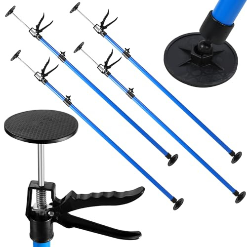 Vkechh Deckenstütze 4er Set,Zargenspanner höhenverstellbar Montagestütze 115-290cm und bis 45°,teleskopstützen 50 kg Tragkraft, Montagestütze für Werkstatt, Atelier, Malerarbeiten