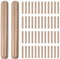 50Pcs Dowels Cabinet Drawer Round Dowels, Wooden Grooved Fluted Pins Furniture Craft Dowel Pins Rods (M6*50(50PCS))