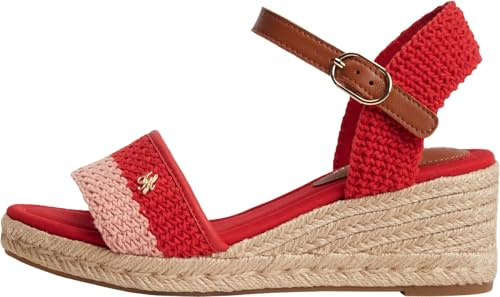 Tommy Hilfiger dam Th Mid Espad Wedge Crochet Fw0fw09516Sandaler med klack