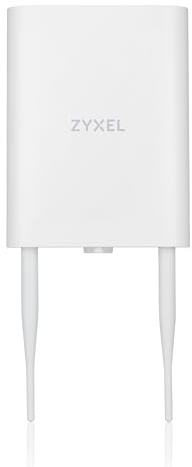 Zyxel WiFi 7 BE5100 Punto de Acceso Inalámbrico | Protección IP55 para Exteriores | 4 Flujos Doble Radio | Smart Mesh MLO | con Inyector PoE | Gestión en Aplicación, Nube o Independiente [NWA55BE]