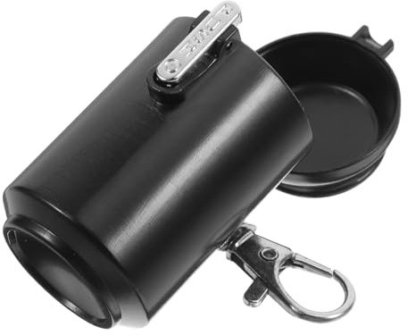 SAFIGLE Cenicero Diseño Compacto y Versátil de Plástico con Tapa Portátil Negro y Gran Capacidad para Uso en Oficina y Hogar para Cigarrillos