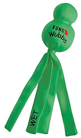 KONG - Wubba Wet - Floating Dog Toy for Water Play and Fetching (Assorted Colours) - For Large Dogs