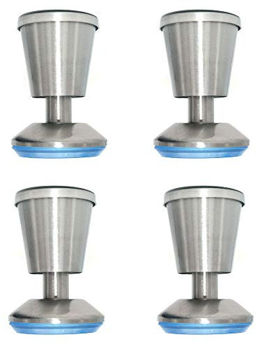 NUZAMAS 4er-Set Cabinet Legs Küchenfüße Arbeitsplatte, Cup Shape, 80 mm hoch, Einheit, Frühstücksbar, Schreibtisch Tischbeine Möbelbeine - Edelstahl - 0-5 mm höhenverstellbar
