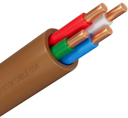 Syston 18/4 Thermostat Doorbell HVAC Heating Control Cable Wire, 100% Solid Copper Conductors CL3R/FT4/CMR Riser-Rated UL/ETL Listed, UV Resistant RoHS for Indoor/Outdoor Low Voltage Applications Use