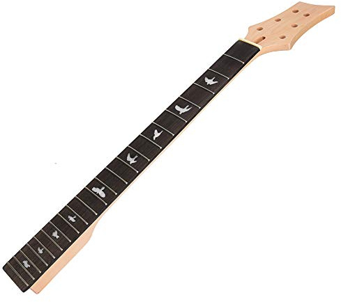 Focket Cuellos de Guitarra Eléctrica, 22 Trastes 24,75 Pulgadas Exquisito Blackwood Diapasón de Guitarra Madera Maciza Mástil de Guitarra Juego de Reemplazo para Guitarras Accesorios