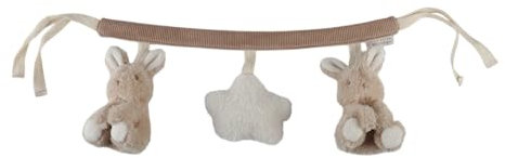 Little Dutch 8867 Stoff Kinderwagenkette Spielzeug für Babyschale - Hase - Baby Bunny - Newborn Naturals beige