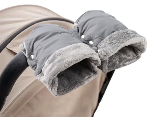 Manicotto per passeggino, antivento, antigelo, scaldamani, caldo, per passeggino (grigio chiaro)