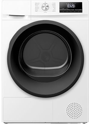 PKM KHWPT9-15A+++ Wärmepumpentrockner| 9 Kg Fassungsvermögen | 15 Programme |Trommelbeleuchtung | Überhitzungsschutz | weiß