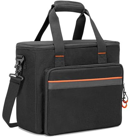 PGmoon 6 Slots Wireless Microphone Case with Thickened Padding Storage Room for 6 Mic System, Cables, Audio Accessories, Carrying Case for Singing, Karaoke, Party (Patent Design)