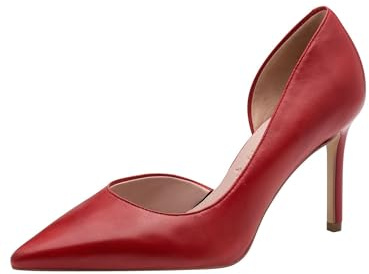 Tamaris Damen Pumps mit Stilettoabsatz Leder, rot, 38 EU