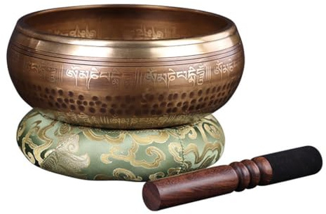Tibetansk sångskål Guld Kopparkudde Flera storlekar | 12.5cm