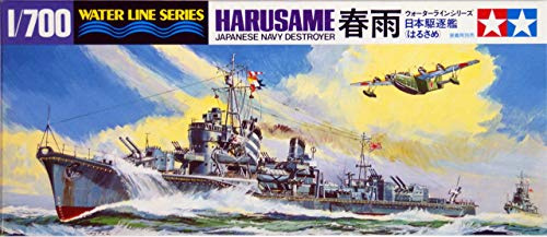 TAMIYA 31403 1:700 JPN förstörare Harusame WL – modelltillverkning, plastbyggsats, hantverk, hobby, limning, plastbyggsats, flerfärgad, fartygsmodell