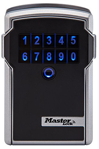 Master Lock Digital Lock Box for Keys with Code, Electronic Wall Mount Key Safe with Bluetooth Connection to iOS/Android App and Sharable Keypad Codes, 3-1/4 Inches Wide, ‎5441EC