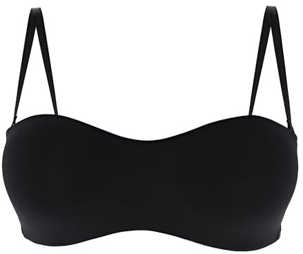 Cotonella, Reggiseno a Fascia Simona in Morbida Microfibra, Imbottito Senza Ferretto e con Spalline Removibili - Art. CD071 - Taglia 1B