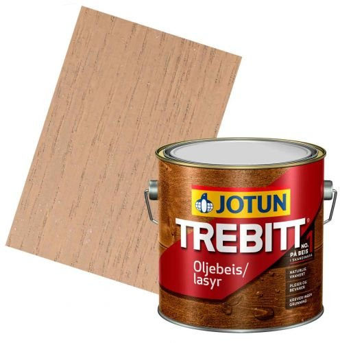 JOTUN TREBITT Lasur 934 Silbergrau hell 3l - Holzlasur Holzschutzlasur