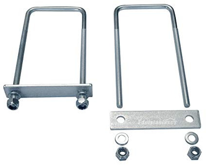 2 U-Bügel - XXL groß - Halterungen, Edelstahlhaus Befestigungssatz für Deichselbox, Werkzeugkasten, Bügelschraube, Montagesatz MON5002