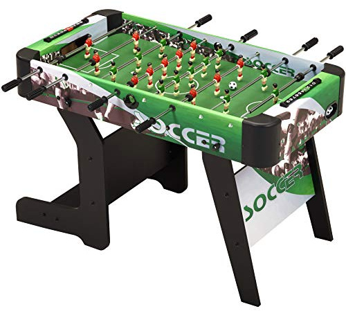 Kangui Table de Baby Foot d'intérieur Pliable - 22 Figurines - 3 balles inclues - 2 à 4 Joueurs