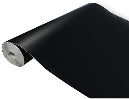 DecoMeister Vinilo Autoadhesivo Tipo Pizarra de Tiza Para Pared Mesa Escuela Papel Decorativo Negro Para Muebles Armario Lámina Adhesiva Para Bricolaje Pegatina 12€/m² Película En Rollo 67,5x490 cm