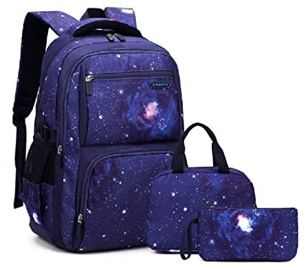 Galaxy Print Sac à dos d'écolier pour garçon, Backpack, Rucksack