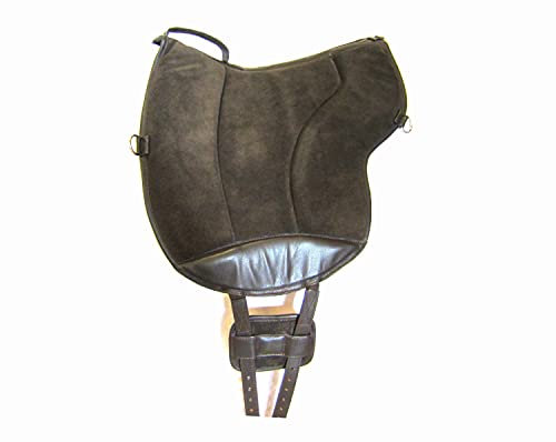 PS Pferdeartikel ALIVIO Athletic Wildleder Reitpad mit WBS Kanal & Kammeraufbau, Slim Filzkissen - klettbar- Farbe Dunkelbraun