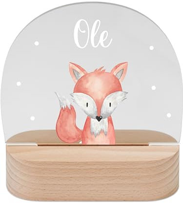 wunderwunsch - Personalisiertes Nachtlicht für Babys - Individuelle Nachttischlampe für Kinder - Personalisierte Geschenke Kinder - Babygeschenk - Geschenk zur Geburt