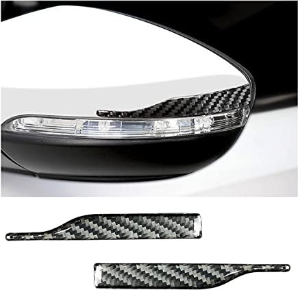 CGEAMDY 2 Stück Aufkleber Stoßstange für Rückspiegel Aufkleber Türkante Stoßstange Türschutz Universal, Carbon-Faser Muster Rückspiegel Streifen Abdeckung (11.3x1.44cm)