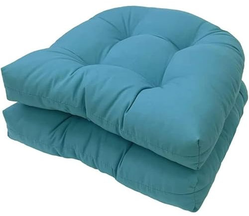 AZVFLY Outdoor Chair Cushions Set of 2 U Shaped Garden Chair Seat Cushion Overstuffed Seat Pad Mats for Indoor Outdoor Furniture