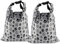 Ctomche Dog Food Storage Container, 2 Pack Portable Pet Food Travel Bag, Waterproof Zipper, Paw Print Pattern