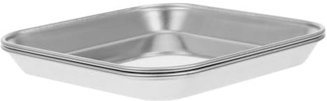 CANIGHT Plato De Cena Engrosado 2 Bandejas De Acero Inoxidable para Hornear Aperitivos Galletas Postres Ensaladas Elegante