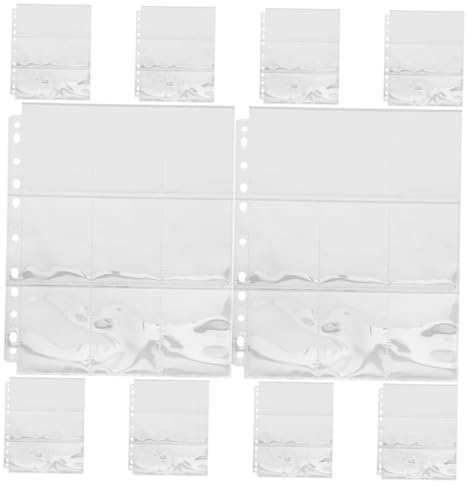 VINTORKY 50pcs Slot Photo Card Holder Card Sleeves Trading Sleeves Photo Album Pages Refill Postage Stamp Holder