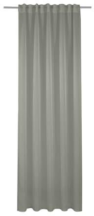 Sehlbach Cortinas confeccionadas con Cinta para Cortinas, Voile Liso, Antracita, 135x245 cm, Traslúcidas, Cinta para acortar, Trabillas Ocultas, Certificado Oeko-Tex