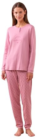 Noidinotte - Pigiama Donna Invernale in Caldo Cotone Articolo Morning. - L Rosa