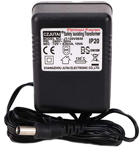 Christmas Concepts® 12v 0.83a ~ 10VA Adaptateur Secteur avec équipée Puissance Plomb Convient pour Lumières de Noël