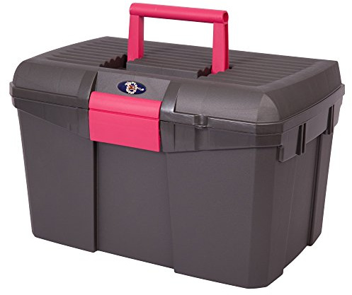 HySHINE Tack Box - Silver/Raspberry - Horse Equestrian Tack